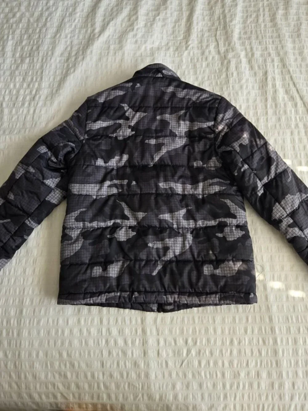 ZeroXposur Kids Puffer Jacket Gray Black Camo Warm Winter Coat Size M 10-12